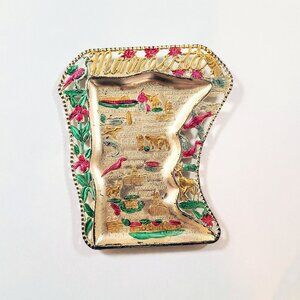 1950s 'Minnesota' Souvenir Pot Metal Ashtray Trinket Dish, Hand Painted, Japan